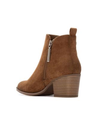 Women's Block Heel Suede Ankle Booties Refresh Collection By XTI