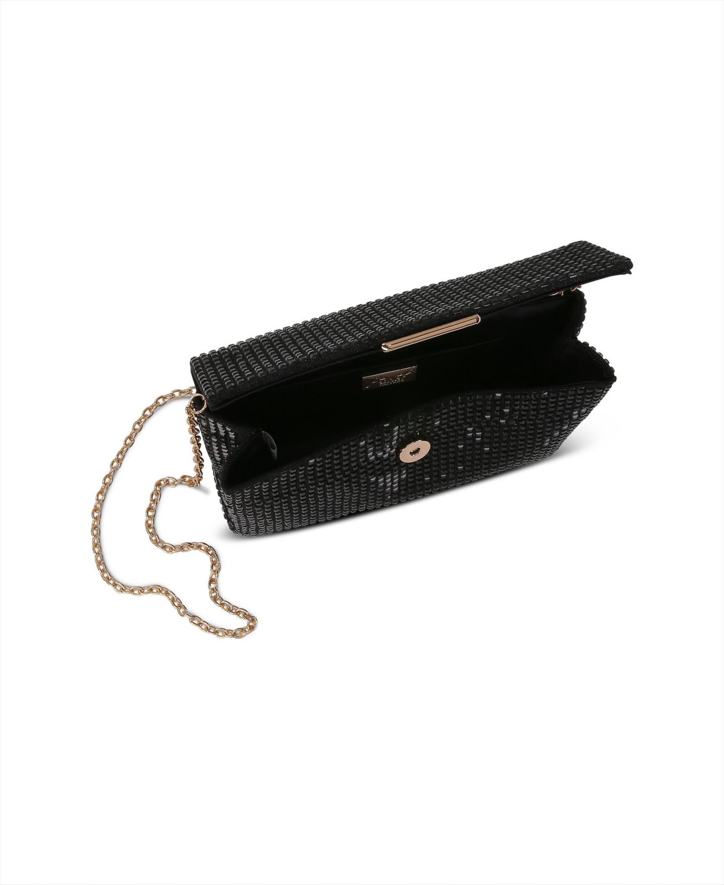 Женский клатч Jewel Badgley Mischka Jayden Fully Crystal Mini Envelope Clutch, цвет: Чёрный — фото 3