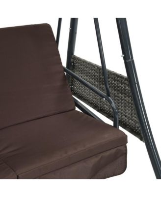 Garden Swing Bench Coffee Brown