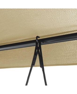 Garden Swing Bench Sand Powder-coated steel, Polyester Standard
