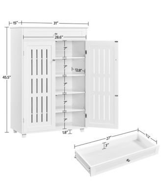 5-Tier Shoe Storage Cabinet with Drawer and Adjustable Shelves