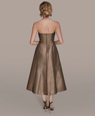 Women's Strapless Fit and Flare Cocktail Dress