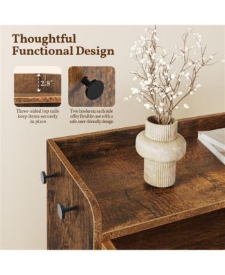 Country Style  5-Tier Shoe Cabinet with Barn-Inspired Doors Rustic Brown