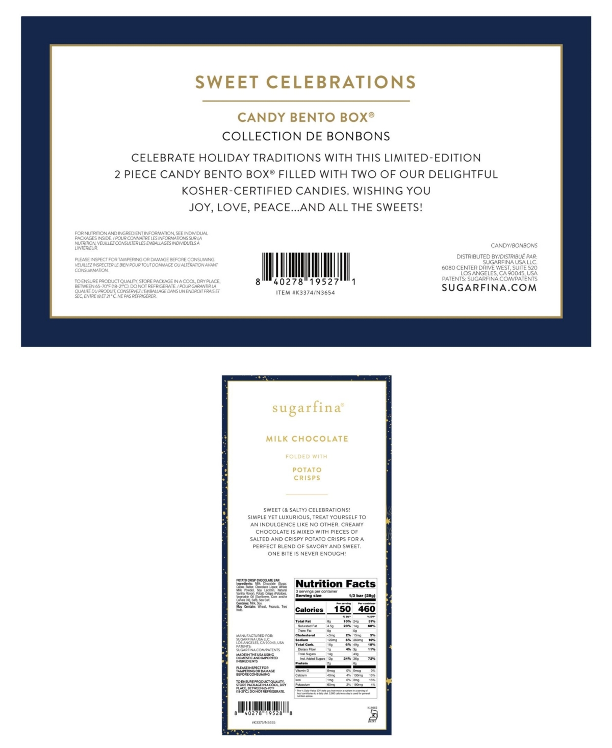 Sugarfina Holiday Sweet Celebrations Bundle, 2 Piece In Blue