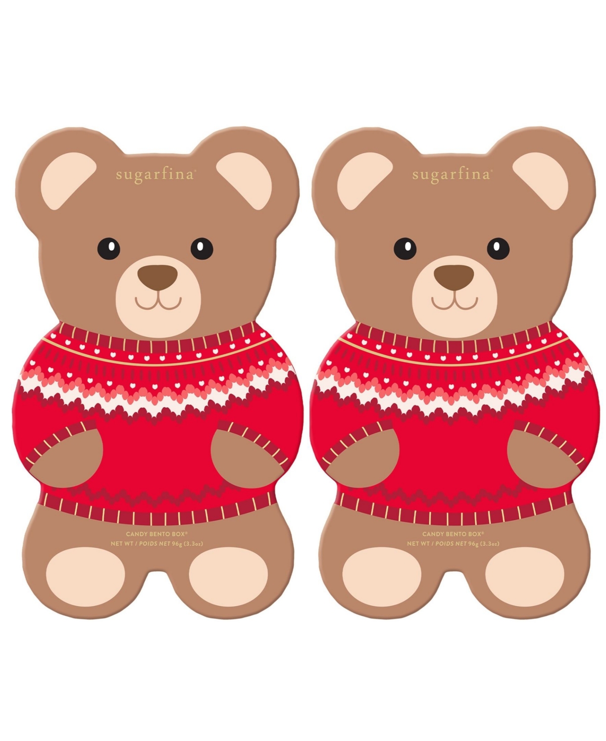Sugarfina Holiday Bear Candy Bento Box Duo, 2 Piece In Multi