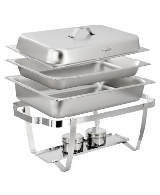 9.5 Quart Stackable Stainless Steel Professional Chafing Dish/Food Warmer/Buffet Server Serving Dish