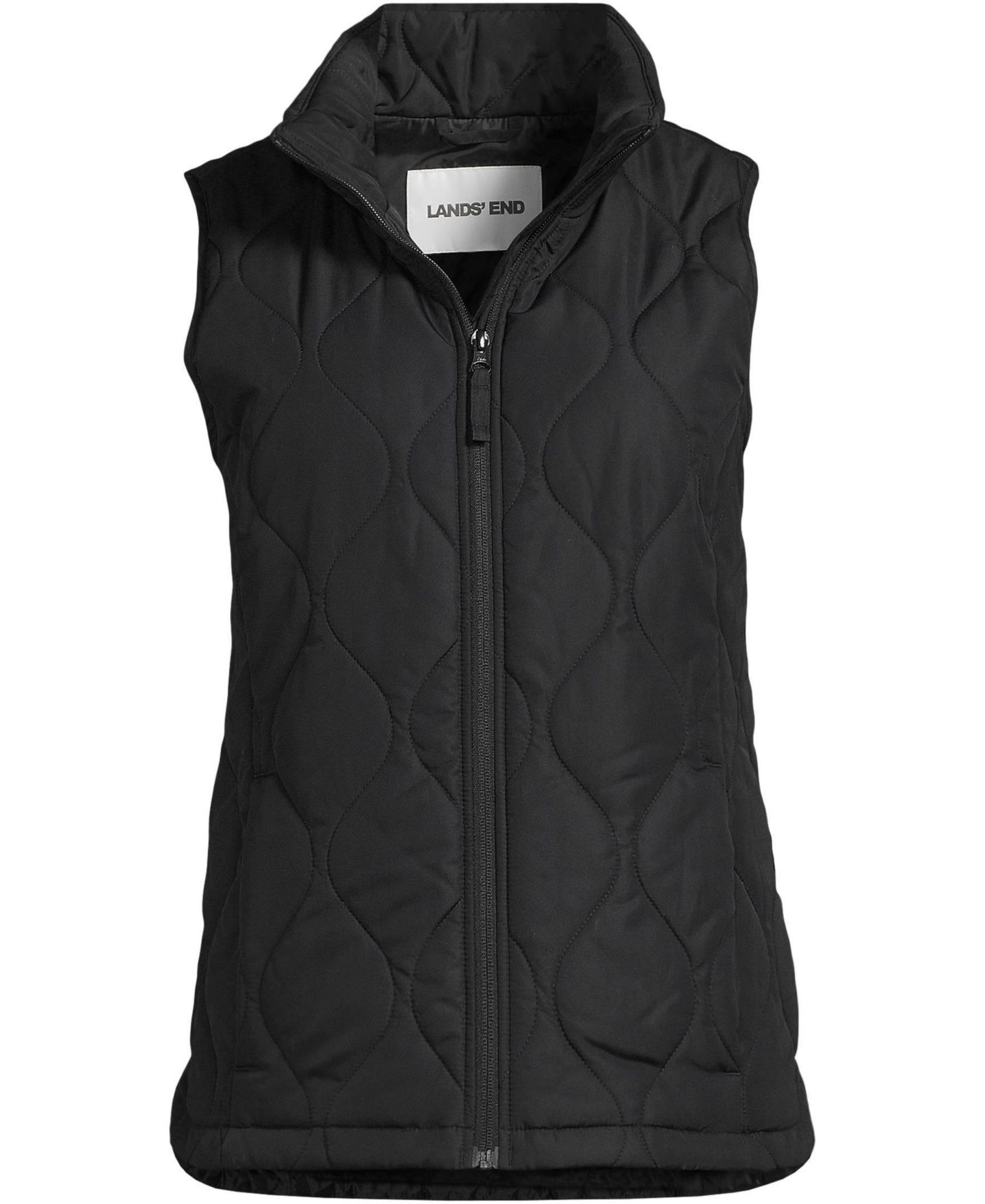 Женский жилет Lands' End FeatherFree Quilted Insulated Vest, цвет: Чёрный — фото 3