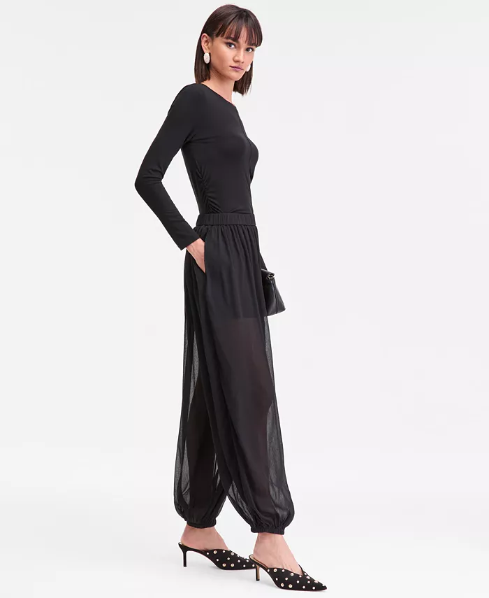 Women's Pull-On Crinkle-Chiffon Balloon Pants - thumbnail 4