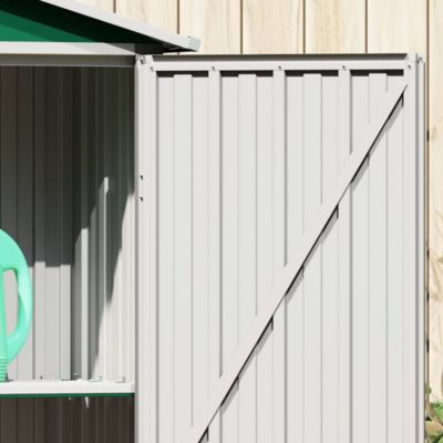Garden Shed Green Galvanized steel, plastic Standard Garden Shed