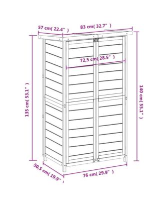 Garden Tool Shed Brown Solid Pine Wood, Plywood Medium