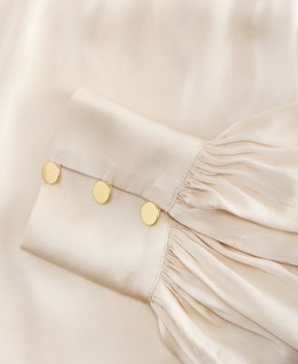 Women's Tie-Neck Puff-Sleeve Blouse, Macy's Exclusive