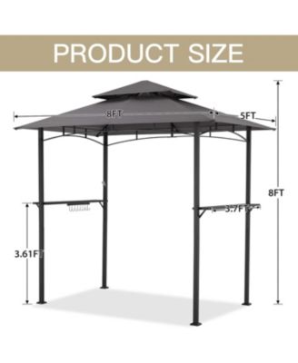 Grill Gazebo 8'x5'Outdoor Patio Backyard BBQ Grill Shelter