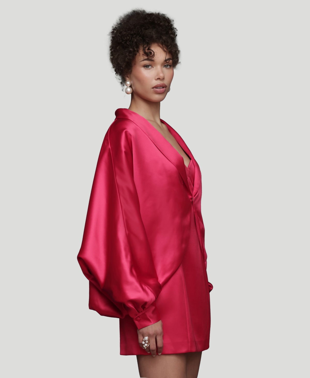 Avec Les Filles Oversize Dolman Jacket In Red