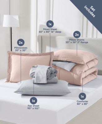 Luxury Soft Reversible 7-Pc. Comforter Set, Full