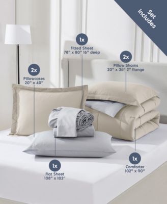 Luxury Soft Reversible 7-Pc. Comforter Set, King