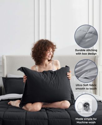 Luxury Soft Reversible 7-Pc. Comforter Set, Queen