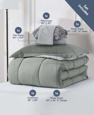 Luxury Soft Reversible 5-Pc. Comforter Set, Twin XL