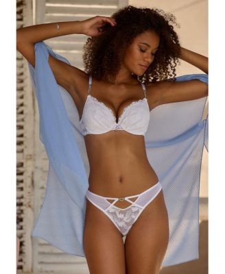 Women's Rhinestone Lace Thong