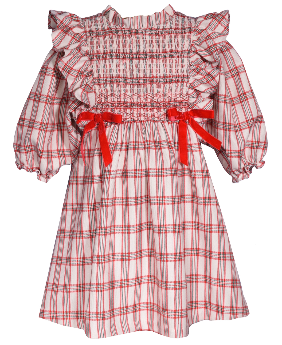 Bonnie Jean Kids' Girls 2t-6x Smocked Plaid Dress In Multi