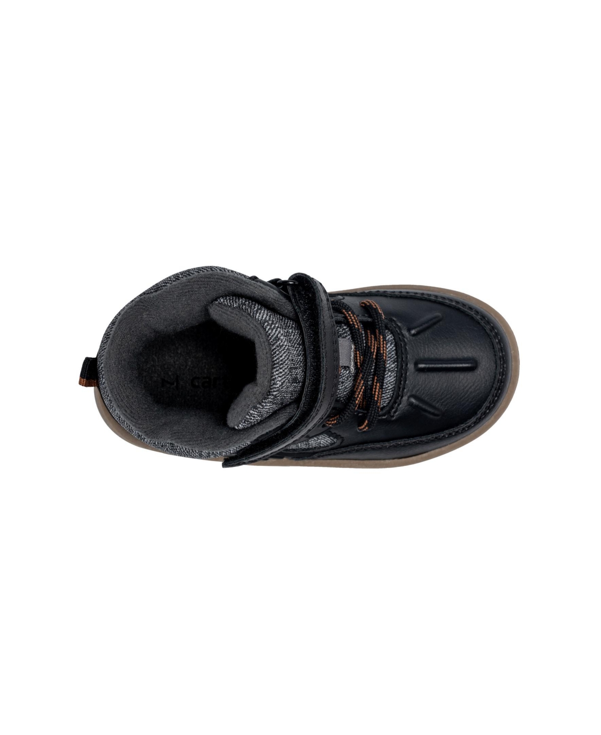 Carter's 4-12 Ilker Hook And Loop Closure Lace-up Boots In Black