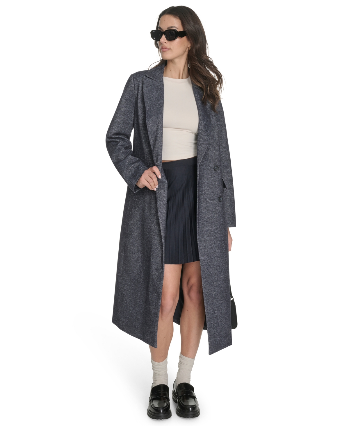 Levi's Women's Regular Double Breasted Blazer Coat In Gray