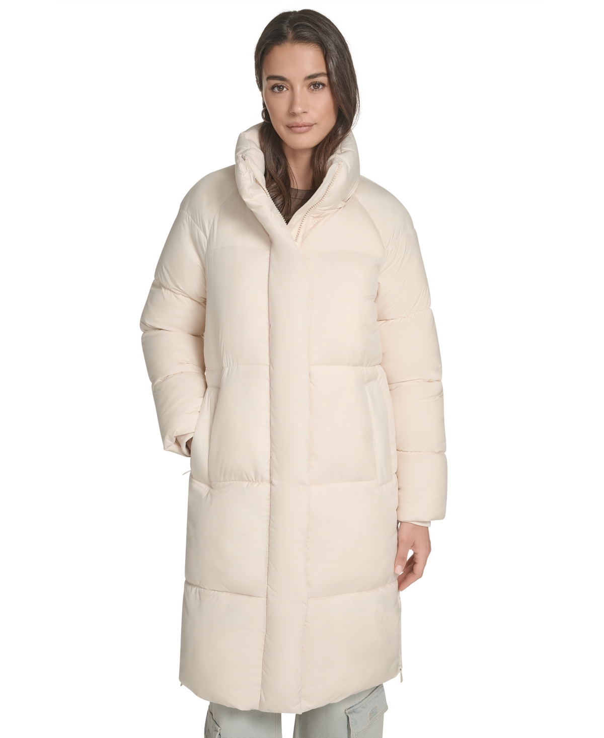 Levi's Women's Regular Mid-length Puffer Jacket In White