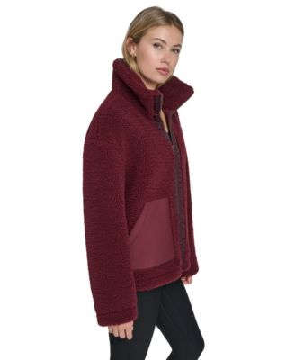 Women's Regular Stand Collar Sherpa Teddy Jacket