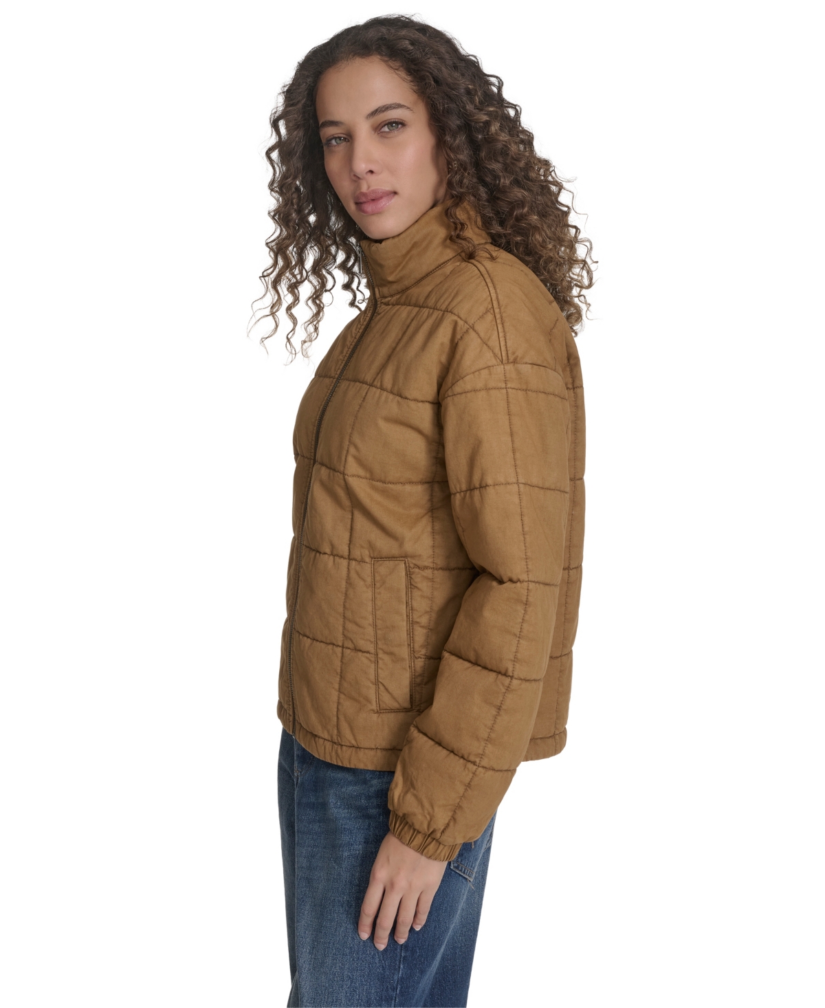 Levi's Women's Box Quilted Cotton Jacket In Brown