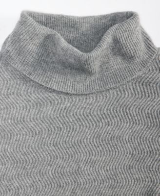 Men's Textured Zig-Zag Turtleneck Sweater, Macy's Exclusive