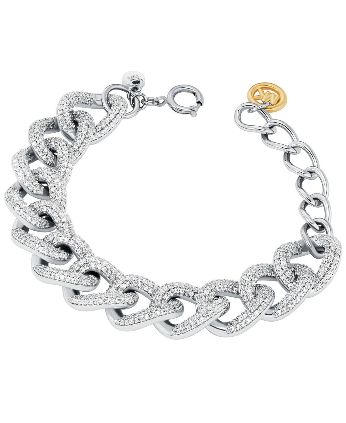 Michael Kors Two Tone Pave Chain Bracelets In Multi