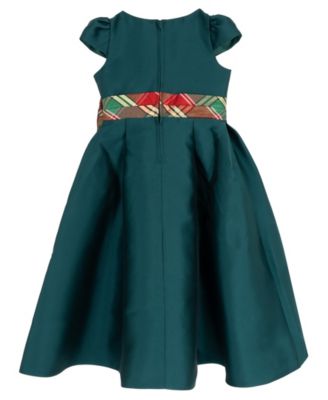 Girls' 2T-6X Mikado Plaid Hi-Lo Dress