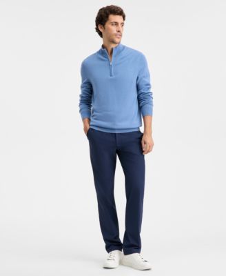 Men's Long-Sleeve Half-Zip Merino Sweater, Created for Macy's