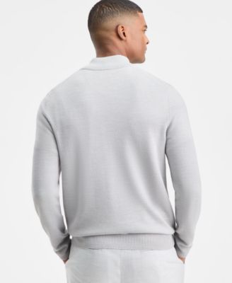 Men's Long-Sleeve Half-Zip Merino Sweater, Created for Macy's