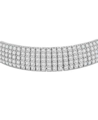 Diamond Stretchy Bangle Bracelet (9 ct. t.w.) in 14k White Gold, Macy's Exclusive