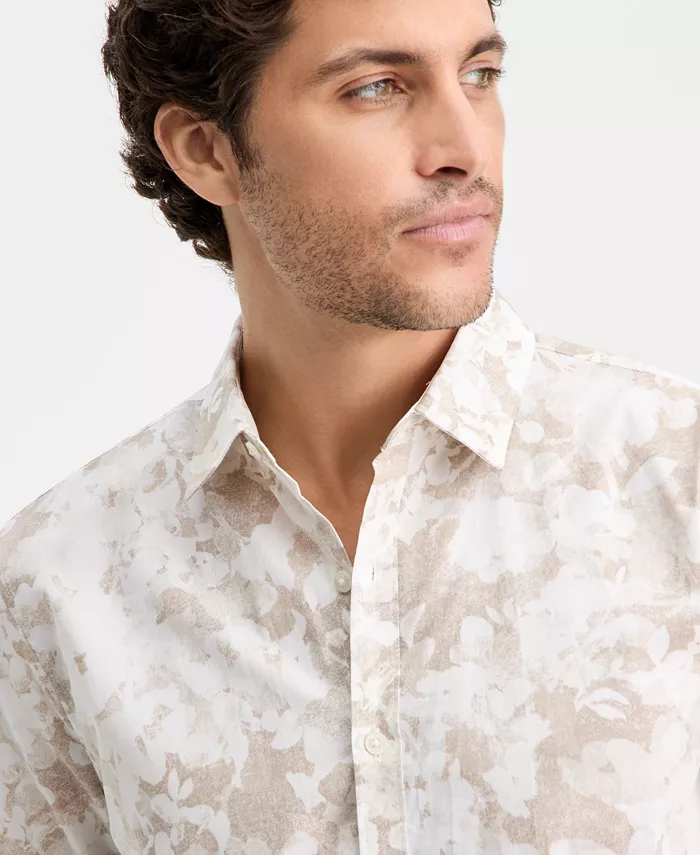 Men's Long-Sleeve Layered Botanical Shirt - thumbnail 3