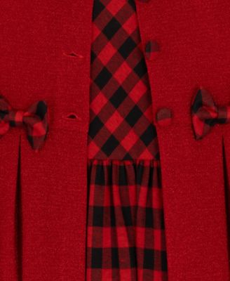 Girls' 2T-6X Long-Sleeve Coat and Dress, 2-Piece Set