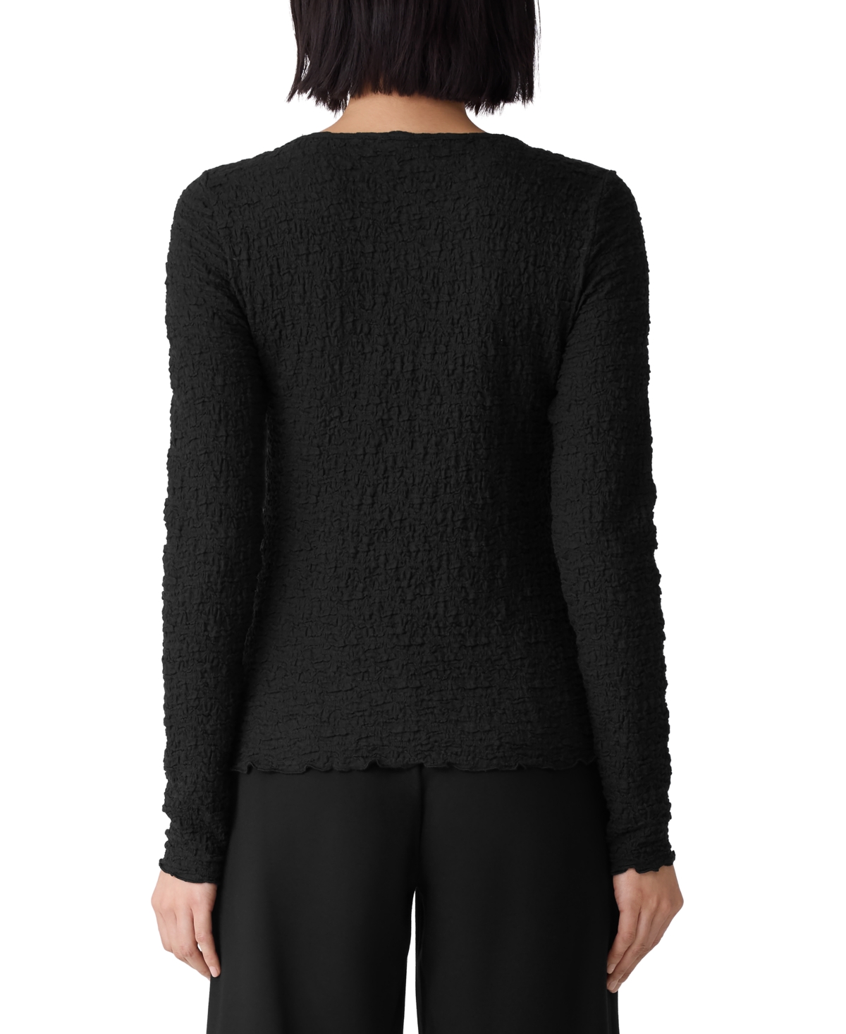 Eileen Fisher Women's Long Sleeve Round Neck Top