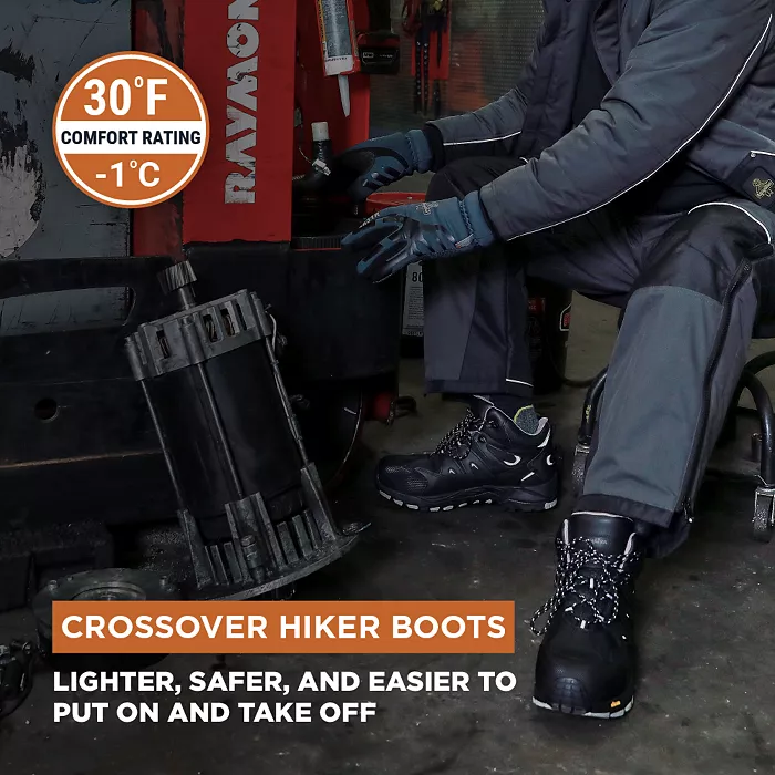 Men's Crossover Hiker Boot Waterproof Work Boots, Lightweight & Slip-Resistant, Freezing Temps Comfort - thumbnail 6