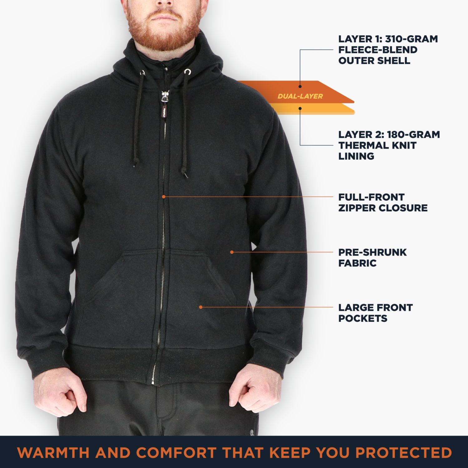 Men's Thermal Lined Sweatshirt