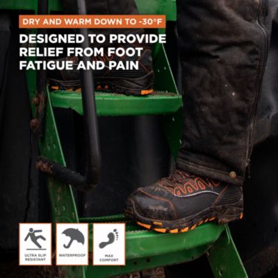 Men's PolarForce Hiker Boot - Waterproof, Insulated Work Boots for Extreme Cold Weather with ASTM Safety Toe