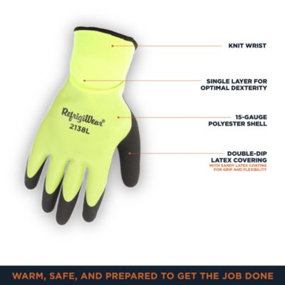 Men's Waterproof Double-Dip Insulated Gloves - Heavy-Duty, Non-Slip, 0°F Comfort Rating, Durable Cold Weather Work Gloves