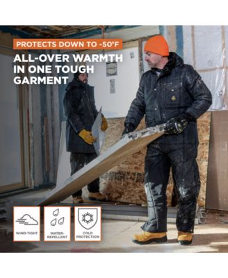 Men's Iron-Tuff Insulated Coveralls with Hood - Heavy-Duty Cold Weather Gear for Extreme Conditions