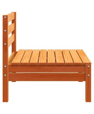 Garden Sofa Set of 4 Wax brown Solid pine wood Standard Modular