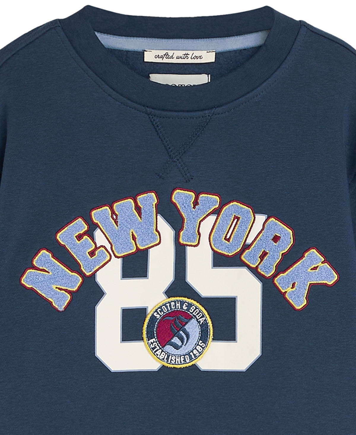 Scotch & Soda Boys 8-14 Graphic Crewneck Sweatshirt In Blue