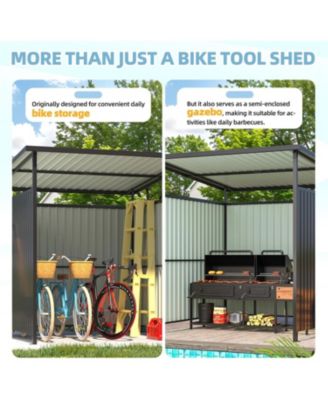 6' x 6' Gazebo Outdoor Pergola for Patio, Small Lean to Hardtop Grill Gazebo