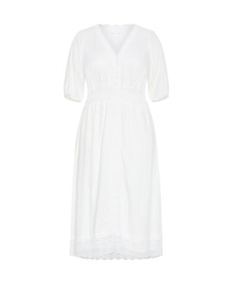 Women's Plus Size Belle V Neck Midi Dress