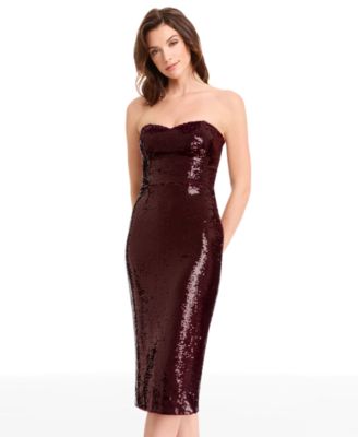 Women's Strapless Sweetheart Bodycon Dress