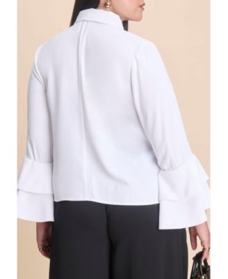 Women's Button Up Top With Bows