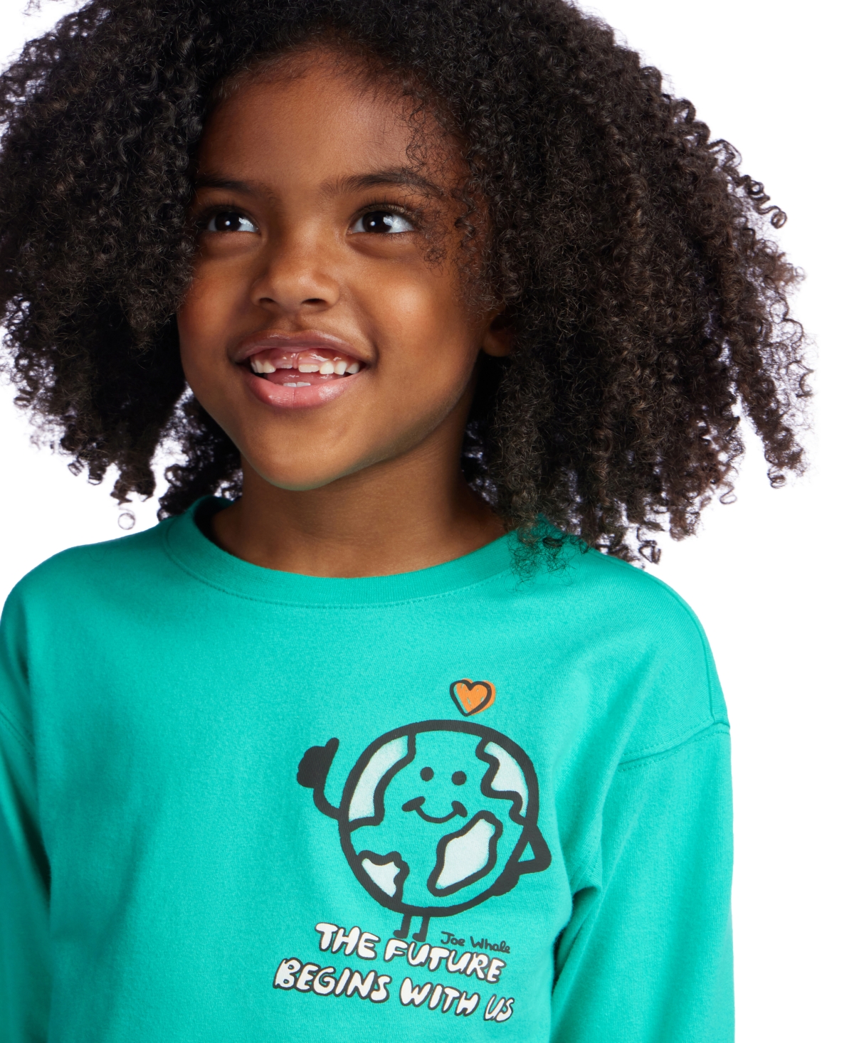 Color Lab Girls 3t-7 Printed Long Sleeves T-shirt In Green