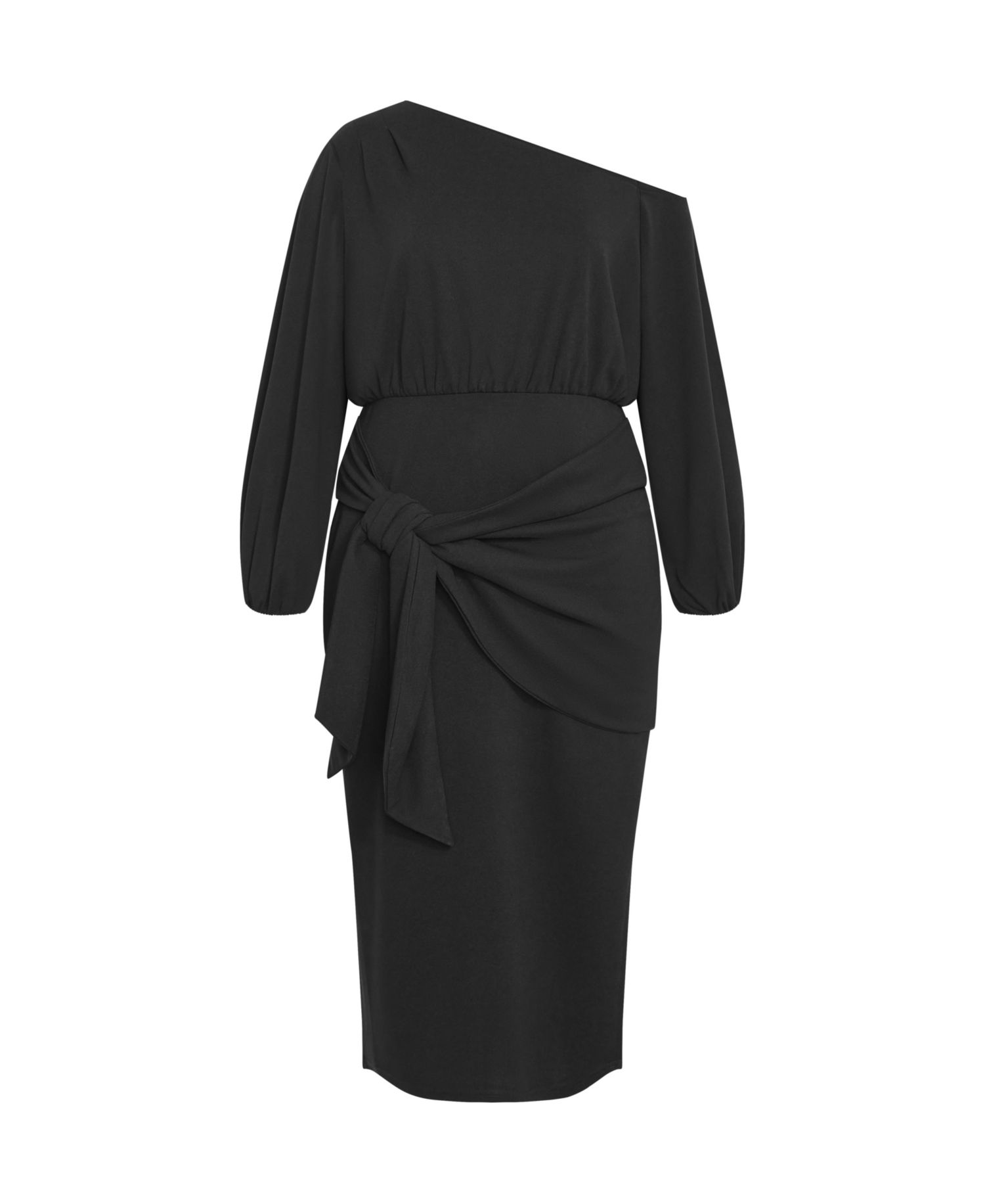 Plus Size Alysia Tie Front Midi Dress